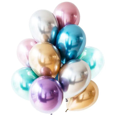 Assorted Chrome balloons Bouquet